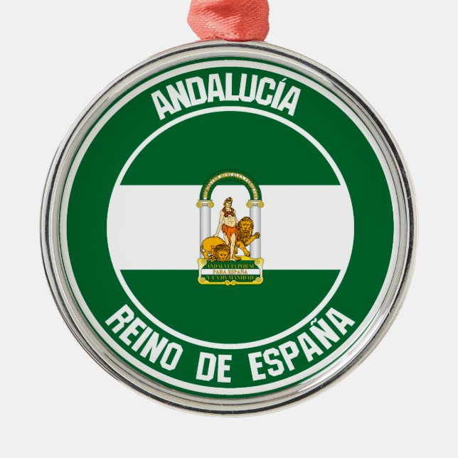 Adorno Metálico Emblema redondo de Andalucía (Frente)