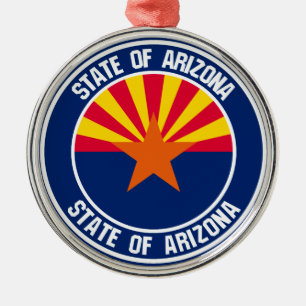 Adorno Metálico Emblema redondo de Arizona