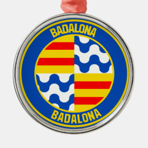 Adorno Metálico Emblema redondo de Badalona