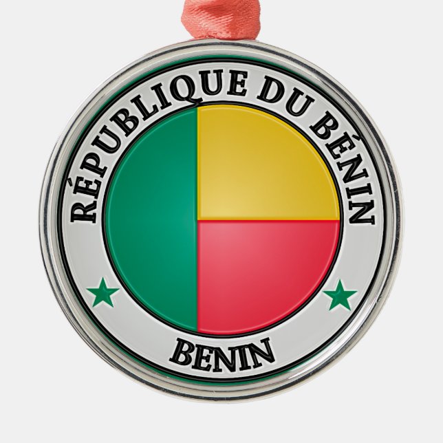 Adorno Metálico Emblema redondo de Benin (Frente)
