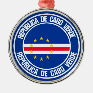 Adorno Metálico Emblema redondo de Cabo Verde