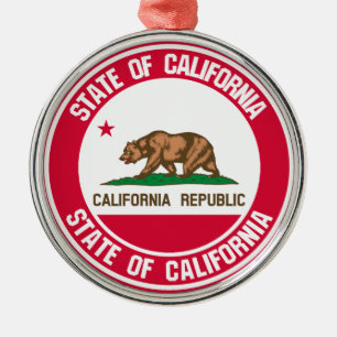 Adorno Metálico Emblema redondo de California