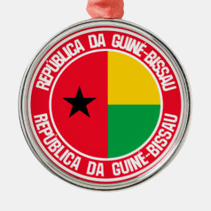 Adorno Metálico Emblema redondo de Guinea-Bissau