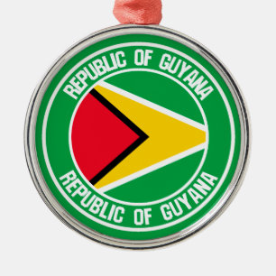 Adorno Metálico Emblema redondo de Guyana