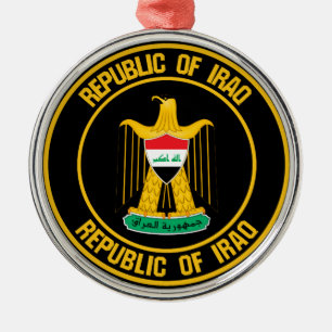 Adorno Metálico Emblema redondo de Iraq