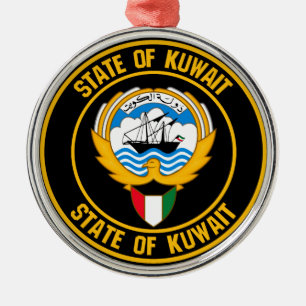 Adorno Metálico Emblema redondo de Kuwait