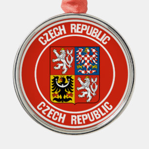 Adorno Metálico Emblema redondo de la República Checa