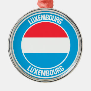 Adorno Metálico Emblema redondo de Luxemburgo