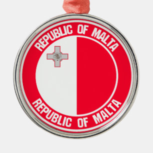 Adorno Metálico Emblema redondo de Malta