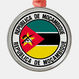 Adorno Metálico Emblema redondo de Mozambique