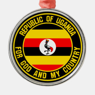 Adorno Metálico Emblema Redondo de Uganda
