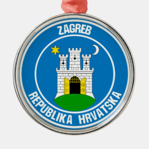 Adorno Metálico Emblema redondo de Zagreb