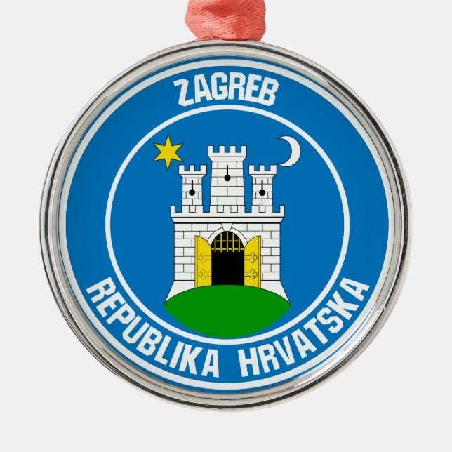 Adorno Metálico Emblema redondo de Zagreb (Frente)