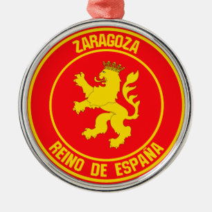 Adorno Metálico Emblema redondo de Zaragoza