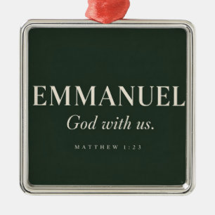 Adorno Metálico EMMANUEL Mateo 1:23 Navidad