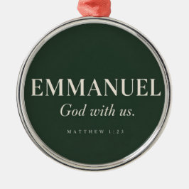 Adorno Metálico EMMANUEL | Mateo 1:23 | Navidad 