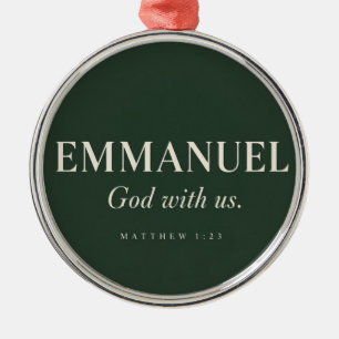 Adorno Metálico EMMANUEL Mateo 1:23 Navidad
