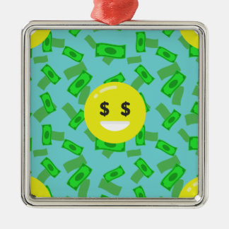 Adorno Metálico emoji con ojos de dinero
