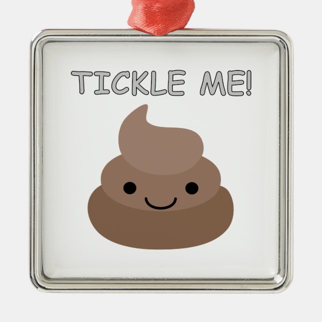 Adorno Metálico Emoji Cute Tickle Me Poop (Frente)