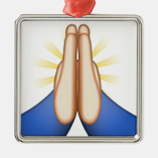 Adorno Metálico emoji de oración (Frente)