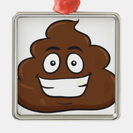 Adorno Metálico emoji de poop divertida