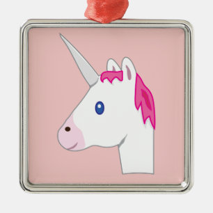 Adorno Metálico Emoji de Unicornio