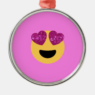 Adorno Metálico emoji del ojo del corazón