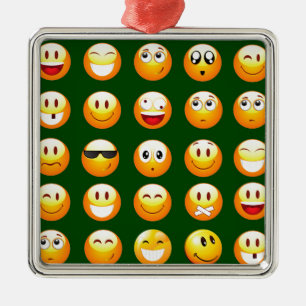Adorno Metálico emoji verde oscuro