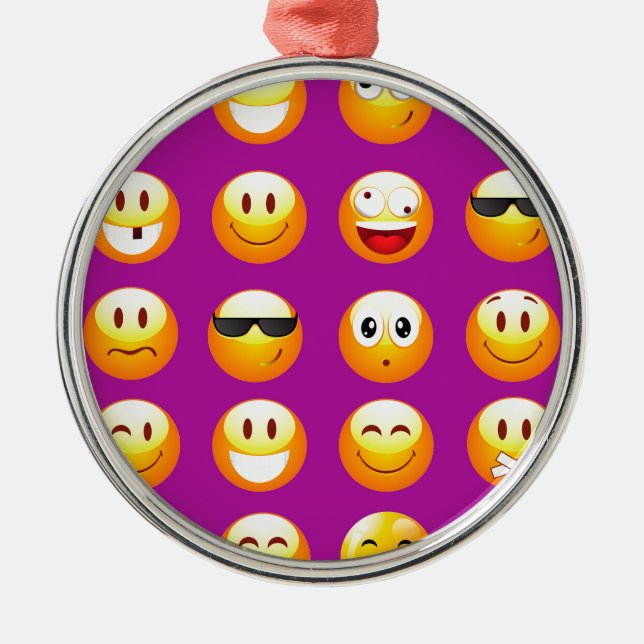 Adorno Metálico emojis moradas (Frente)
