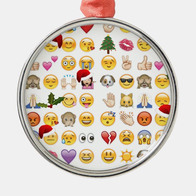 Adorno Metálico emojis navidades (Frente)