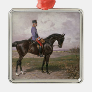 Adorno Metálico Emperador Francisco José I en su caballo austría