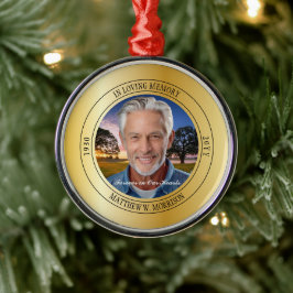 Adorno Metálico En amor por la memoria Foto conmemorativa Keepsake