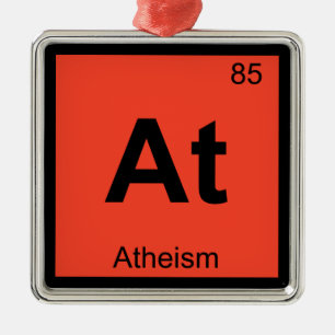 Adorno Metálico En - Filosofía del ateísmo Símbolo de la química