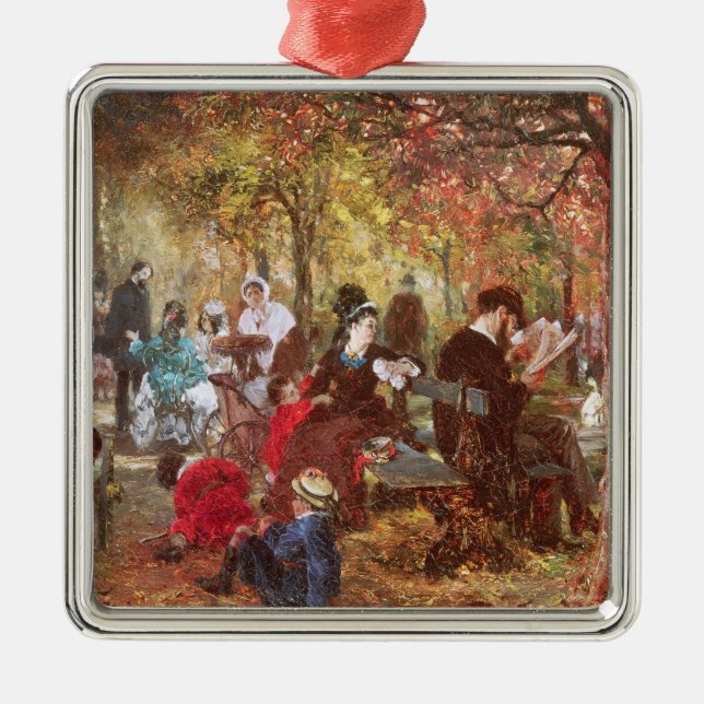 Adorno Metálico En los jardines de Luxemburgo (Frente)