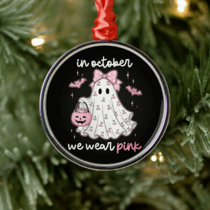 Adorno Metálico en Octubre Nosotros Vestimos Rosa Fantasma Hallowe