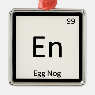 Adorno Metálico En - Símbolo de tabla periódica de química de huev