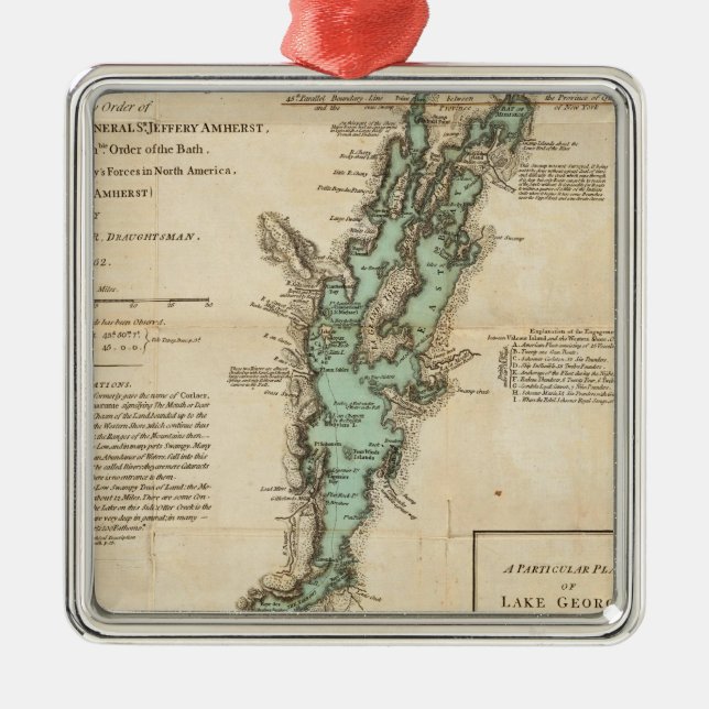 Adorno Metálico Encuesta sobre el lago Champlain (Frente)