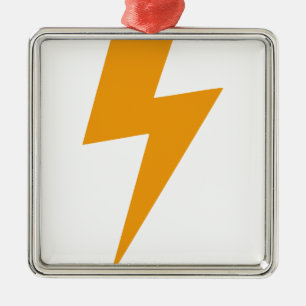 Adorno Metálico Energía de Trueno Amarillo Impreso