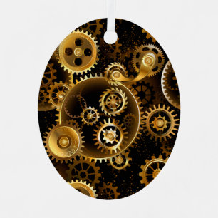 Adorno Metálico Engranajes de latón Steampunk sin costuras