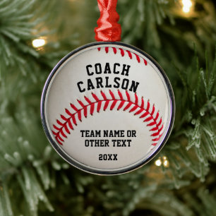 Adorno Metálico Entrenador de béisbol costura de pelota personaliz