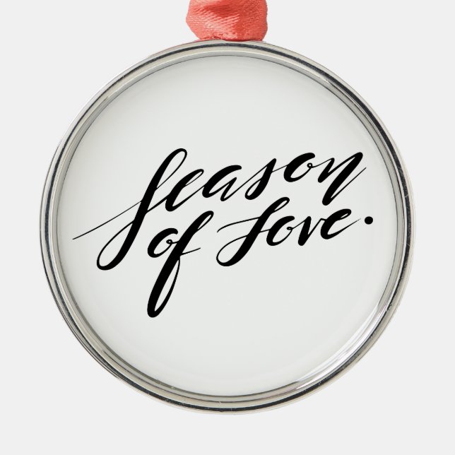 Adorno Metálico época de escritura a mano de amor (Frente)