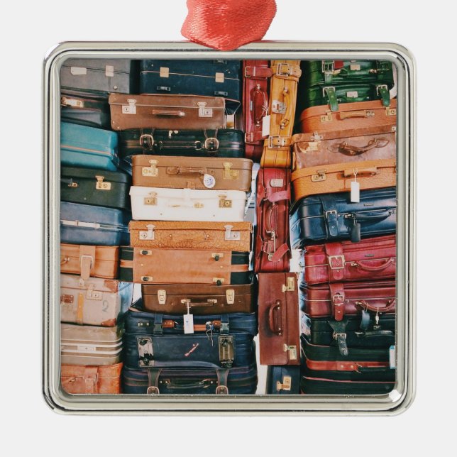 Adorno Metálico Equipaje de equipaje de época (Frente)