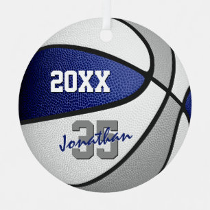 Adorno Metálico equipo azul gris colores chicos chicas nombre balo