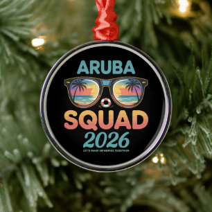 Adorno Metálico Equipo de Aruba 2026 Retro