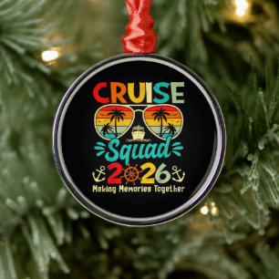 Adorno Metálico Equipo de crucero vacaciones de verano 2026 famili