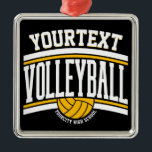 Adorno Metálico Equipo de la Escuela de Jugadores de Voleibol de N<br><div class="desc">Jugador de voleibol AÑADIR NOMBRE Equipo Escuela Deportivo Diseño de atleta - Personalizar con su nombre o Personalizado de texto!</div>