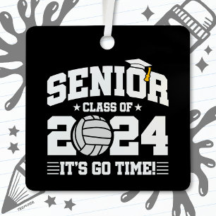 Adorno Metálico Equipo de voleibol Clase 2024 Graduación Senior 20