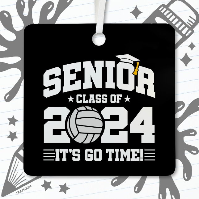 Adorno Metálico Equipo de voleibol Clase 2024 Graduación Senior 20 (Subido por el creador)