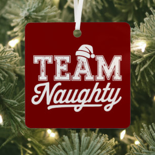 Adorno Metálico Equipo travieso divertido fiesta de Navidad broma 