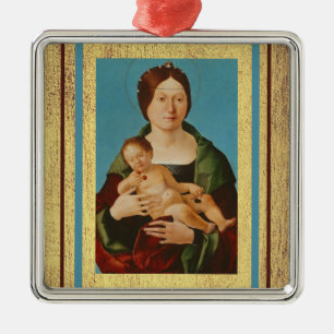 Adorno Metálico Ercole de'Roberti - Virgen e Niño